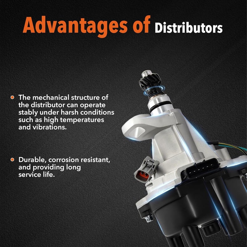 BasaltAuto Ignition Distributor 22100-1W601 221007B601 Compatible for Nissan Pathfinder Frontier Xterra Quest, Compatible for Infiniti QX4 [3.3L V6] Engine Only - Image 4